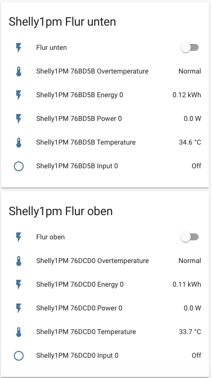 HomeAssistant Shelly1PM