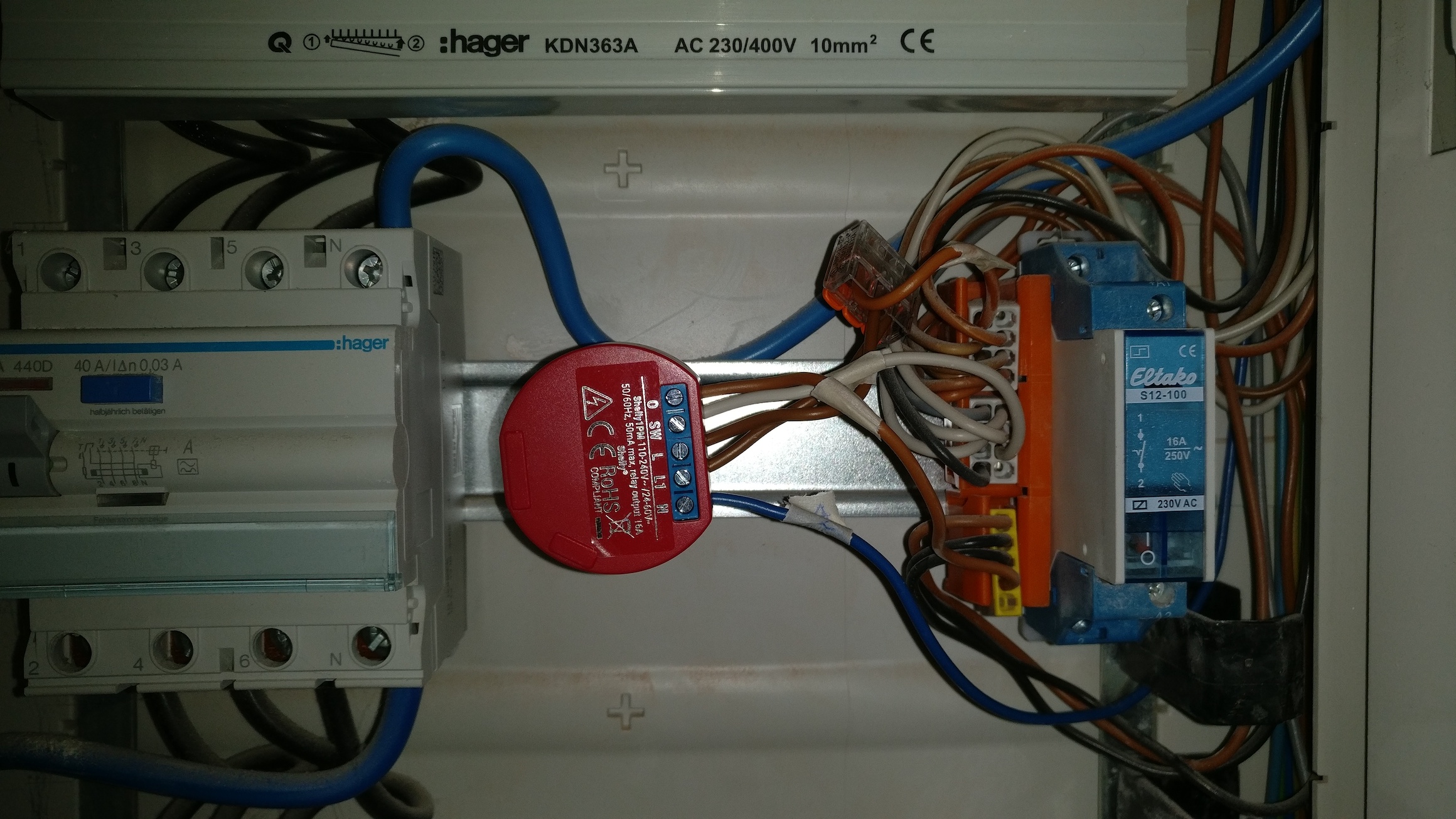 Eltako Stromsto relais Durch Shelly 1PM Ersetzen Smarthome Doku